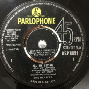 The Beatles - All My Loving [7&quot; LP] 비틀즈
